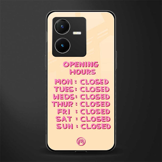 opening hours back phone cover | glass case for vivo y22