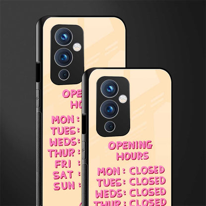 opening hours back phone cover | glass case for oneplus 9
