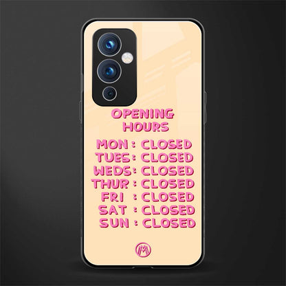 opening hours back phone cover | glass case for oneplus 9