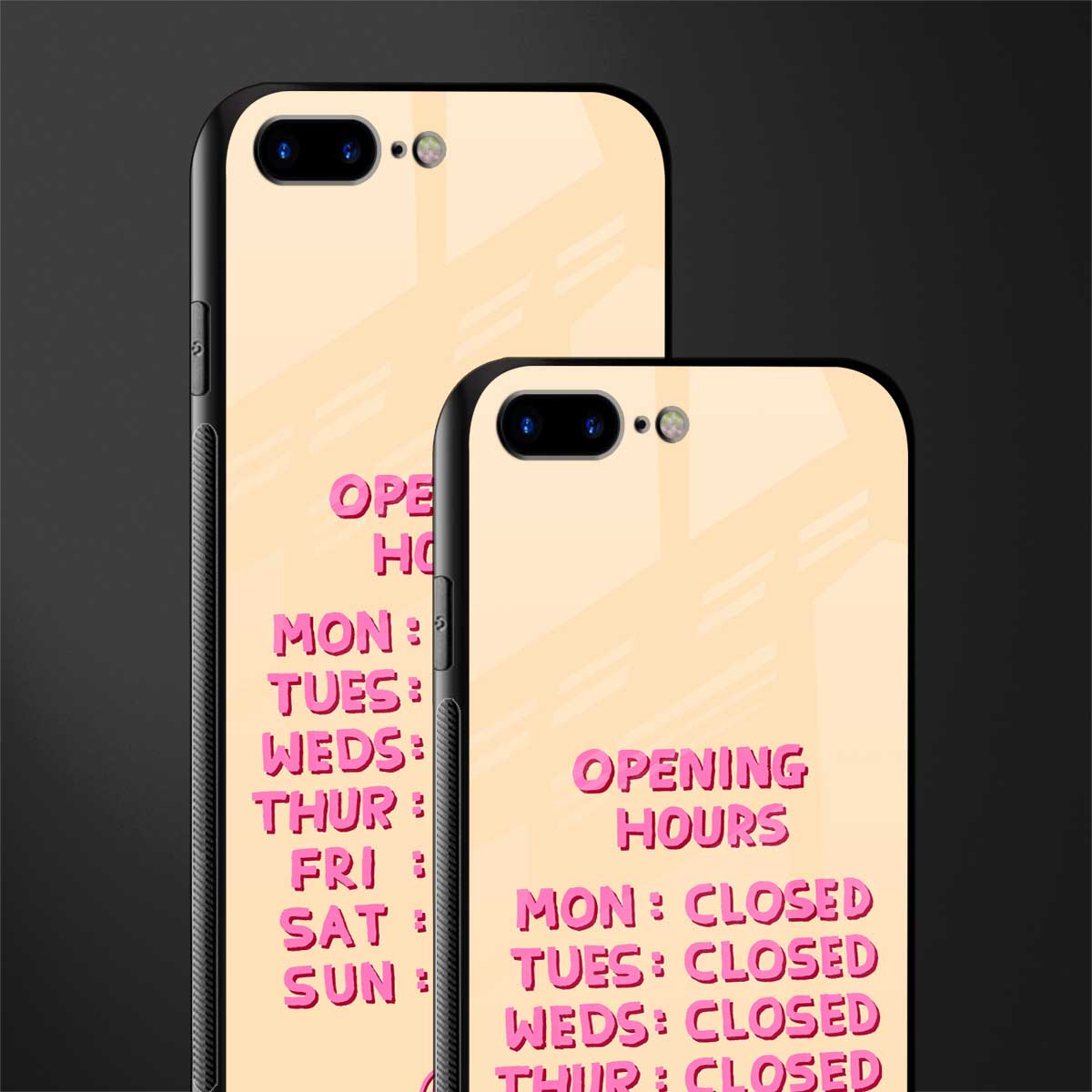 opening hours glass case for iphone 8 plus image-2