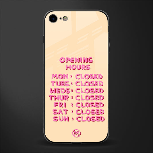 opening hours glass case for iphone 7 image