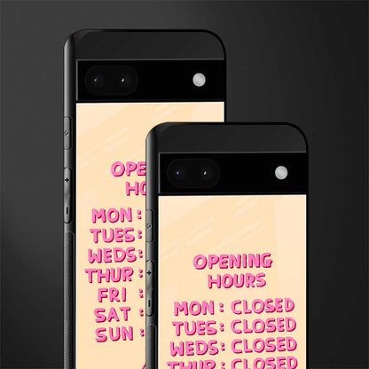 opening hours back phone cover | glass case for google pixel 6a