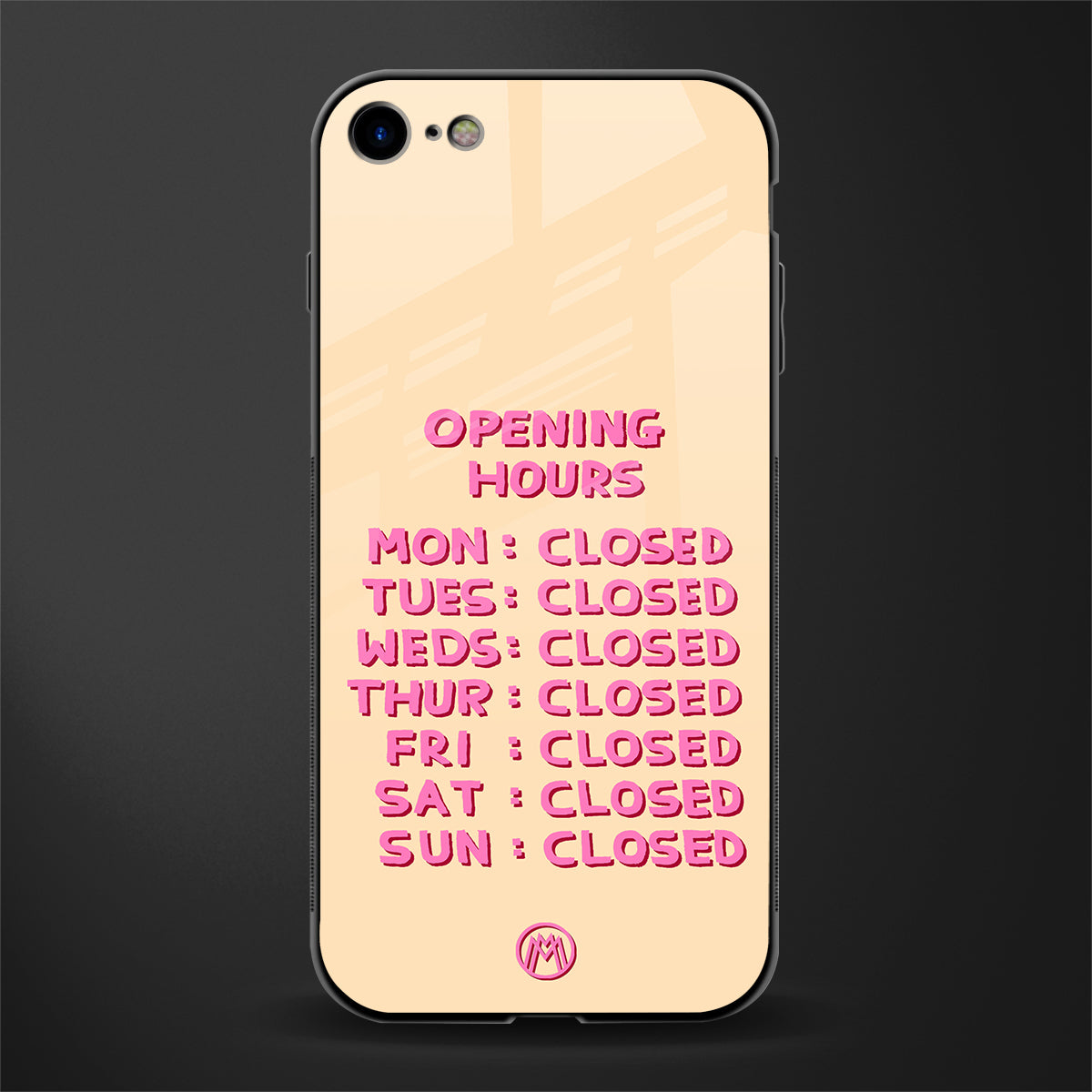opening hours glass case for iphone 8 image