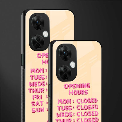opening hours back phone cover | glass case for oneplus nord ce 3 lite