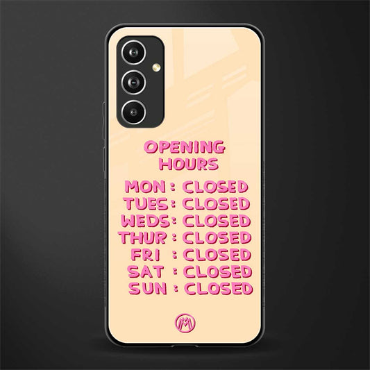 opening hours back phone cover | glass case for samsung galaxy a54 5g