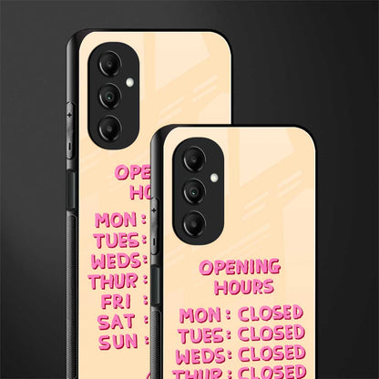 opening hours back phone cover | glass case for samsung galaxy a14 5g