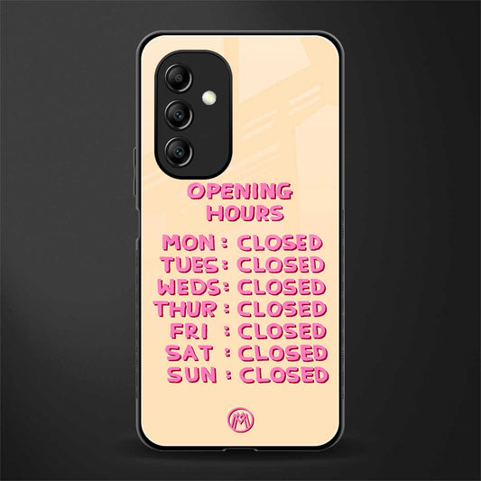 opening hours back phone cover | glass case for samsung galaxy a14 5g