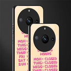opening hours back phone cover | glass case for realme 11 pro 5g