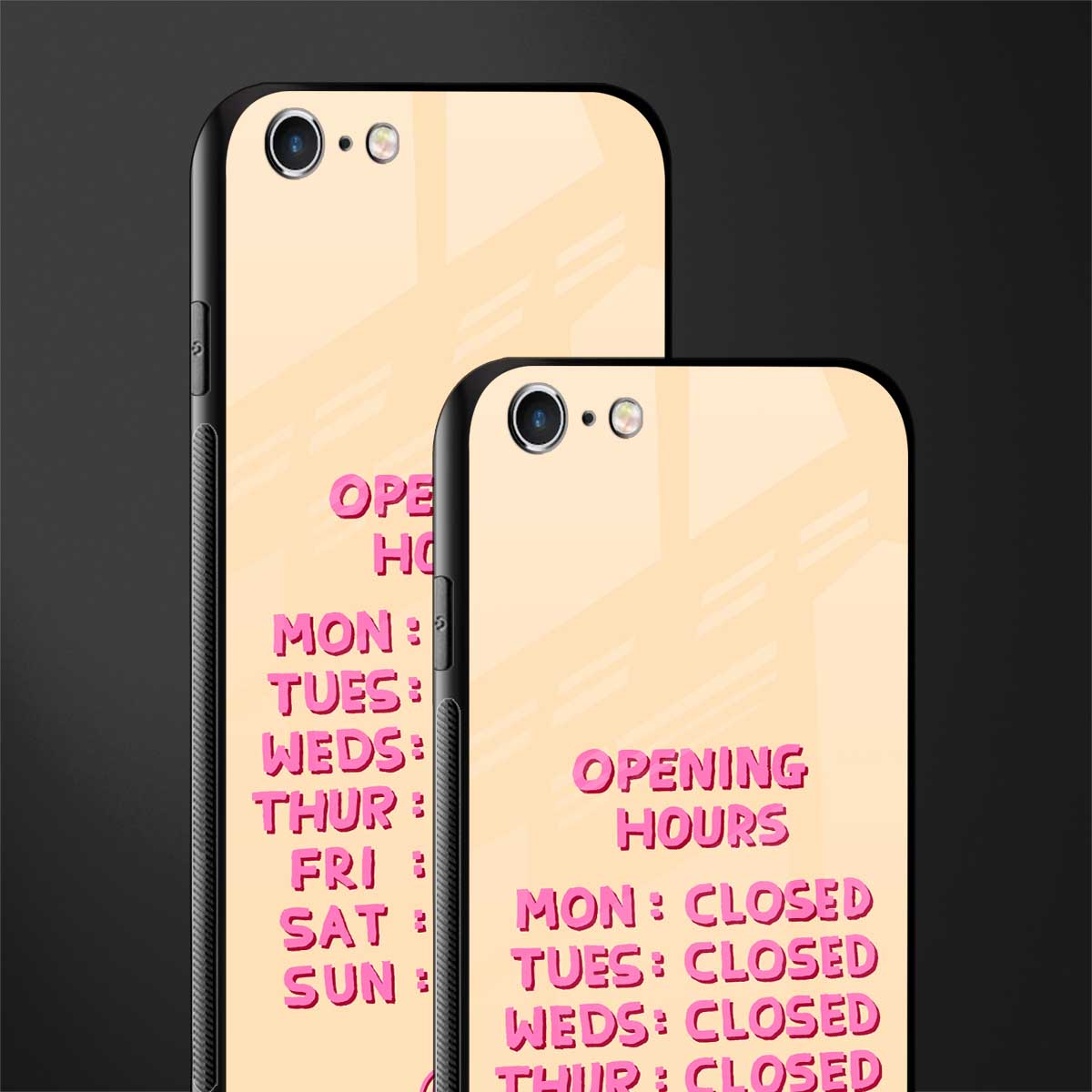 opening hours glass case for iphone 6 plus image-2