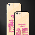 opening hours glass case for iphone 6s image-2