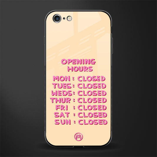 opening hours glass case for iphone 6 image
