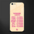 opening hours glass case for iphone 6s image