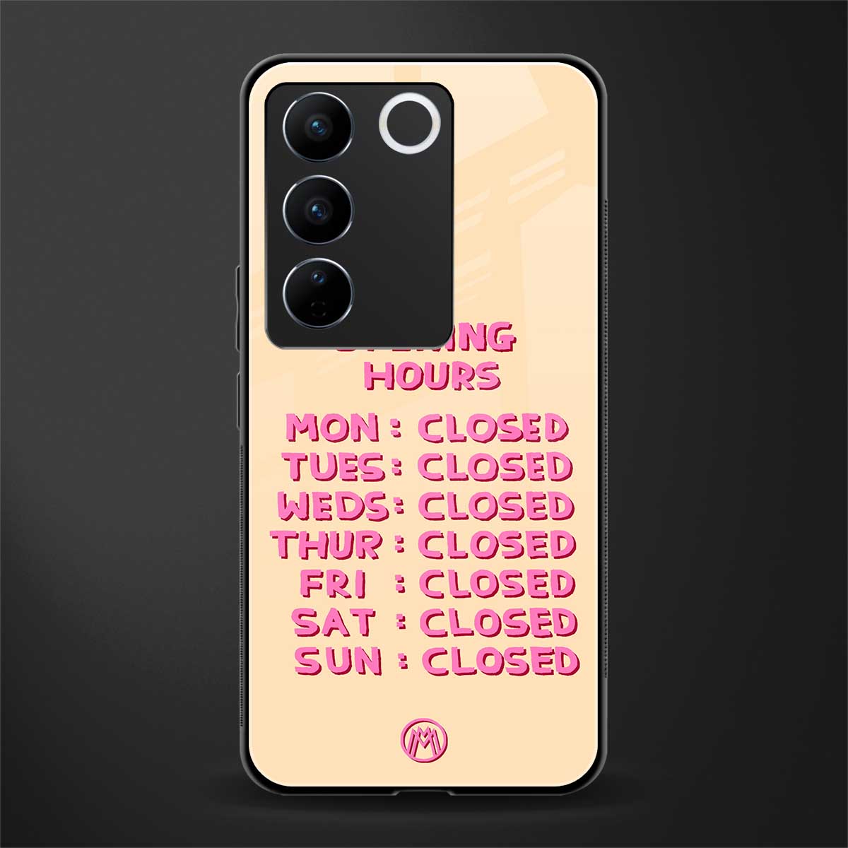 opening hours back phone cover | glass case for vivo v27 pro 5g