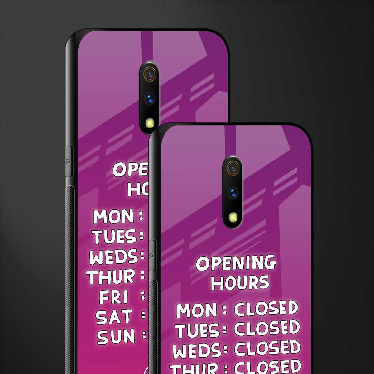 opening hours pink edition glass case for oppo k3 image-2