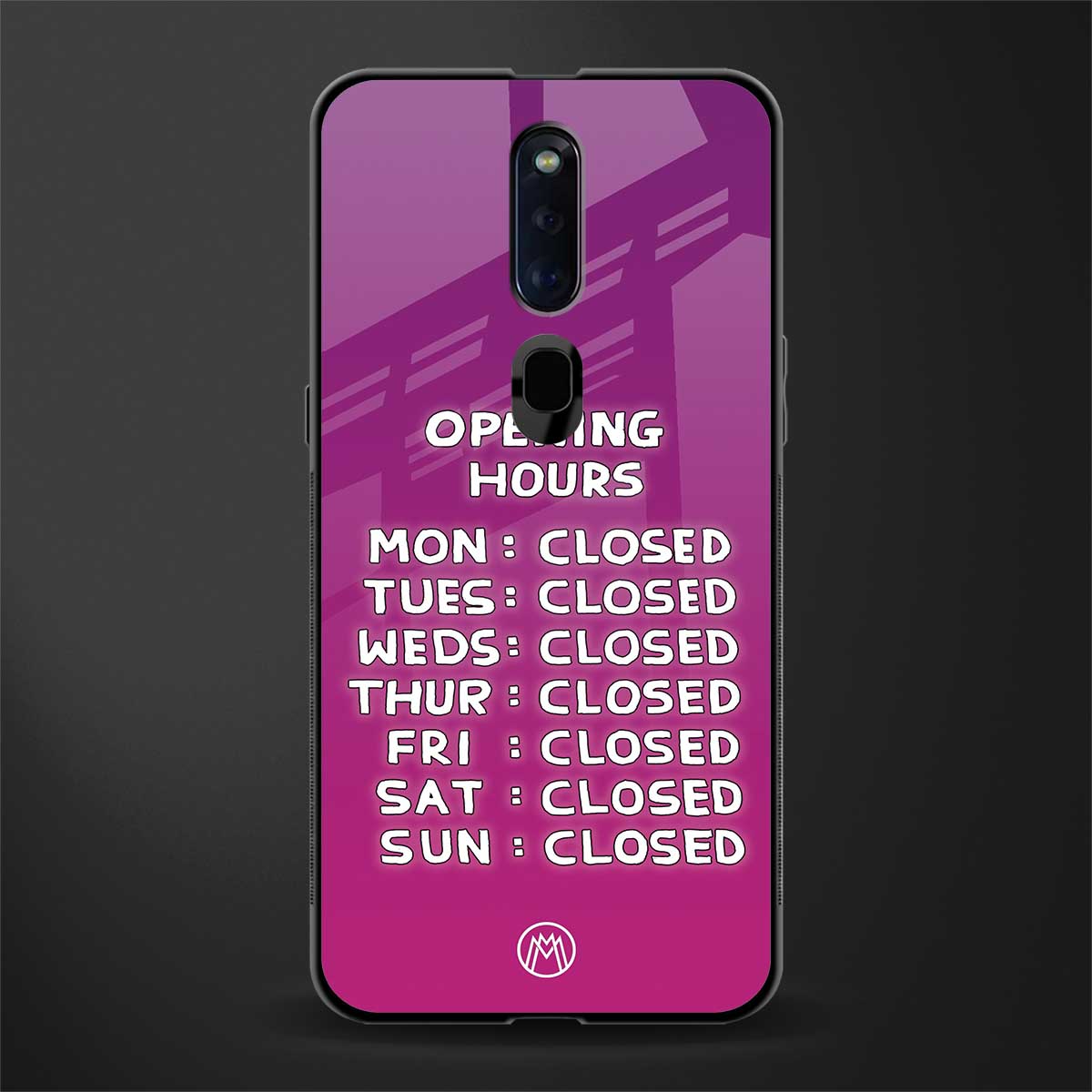 opening hours pink edition glass case for oppo f11 pro image