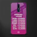 opening hours pink edition glass case for oppo a9 image