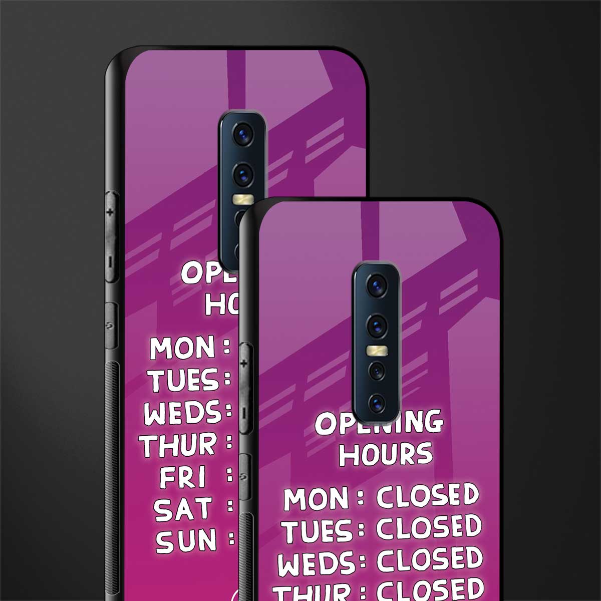 opening hours pink edition glass case for vivo v17 pro image-2