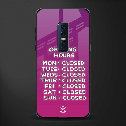 opening hours pink edition glass case for vivo v17 pro image