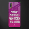 opening hours pink edition glass case for vivo s1 image