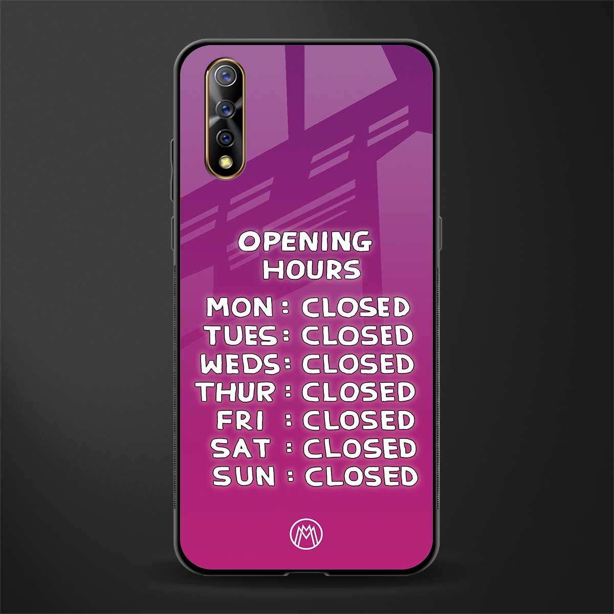 opening hours pink edition glass case for vivo s1 image