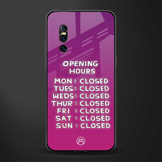 opening hours pink edition glass case for vivo v15 pro image