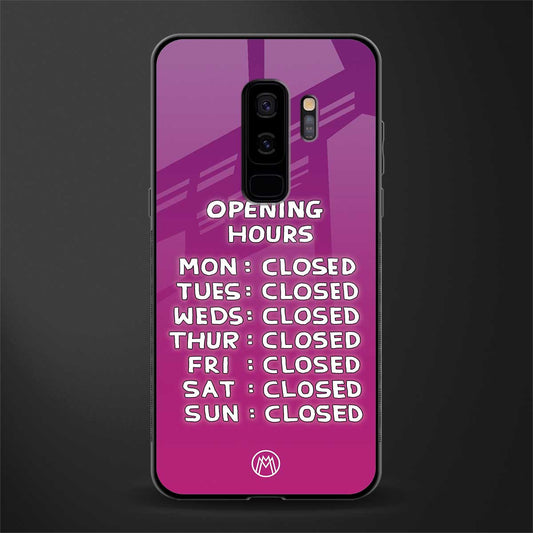 opening hours pink edition glass case for samsung galaxy s9 plus image