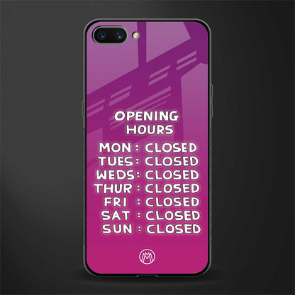 opening hours pink edition glass case for realme c1 image