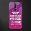 opening hours pink edition glass case for oppo a9 2020 image