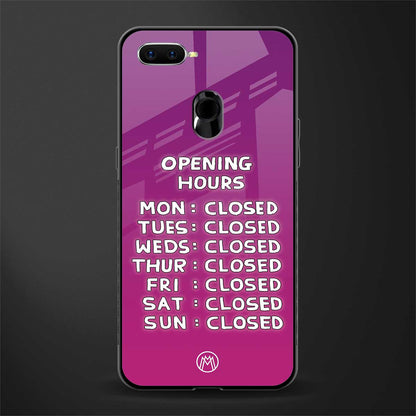 opening hours pink edition glass case for oppo a5s image
