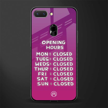 opening hours pink edition glass case for oppo a5 image