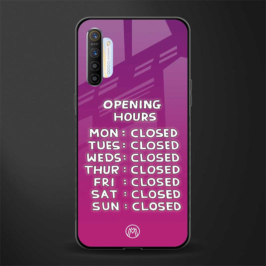 opening hours pink edition glass case for realme x2 image