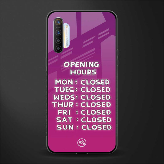 opening hours pink edition glass case for realme xt image