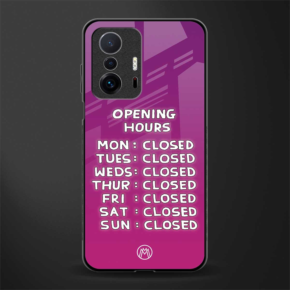 opening hours pink edition glass case for mi 11t pro 5g image
