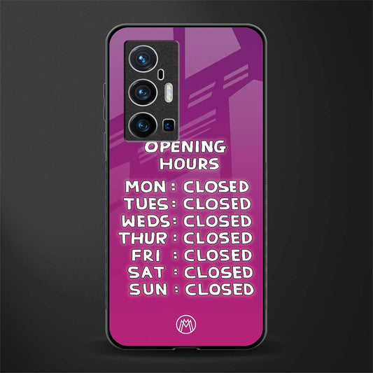opening hours pink edition glass case for vivo x70 pro plus image