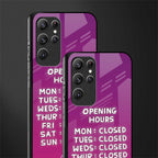 opening hours pink edition glass case for samsung galaxy s22 ultra 5g image-2