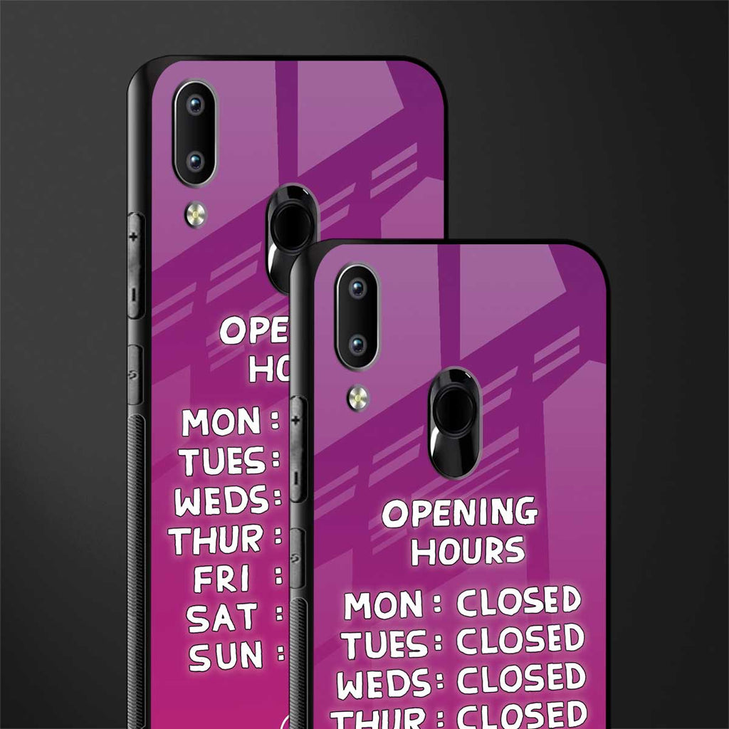 opening hours pink edition glass case for vivo y91 image-2