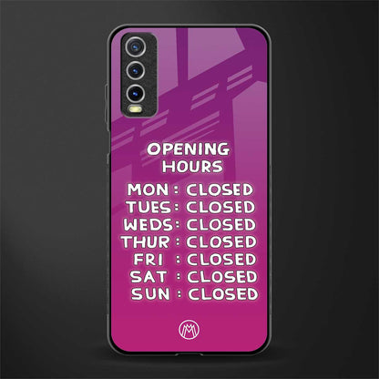 opening hours pink edition glass case for vivo y20 image
