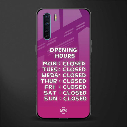 opening hours pink edition glass case for oppo f15 image