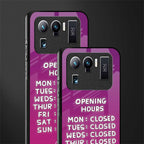 opening hours pink edition glass case for mi 11 ultra 5g image-2
