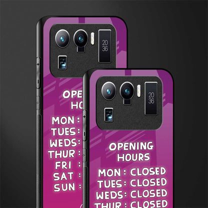 opening hours pink edition glass case for mi 11 ultra 5g image-2