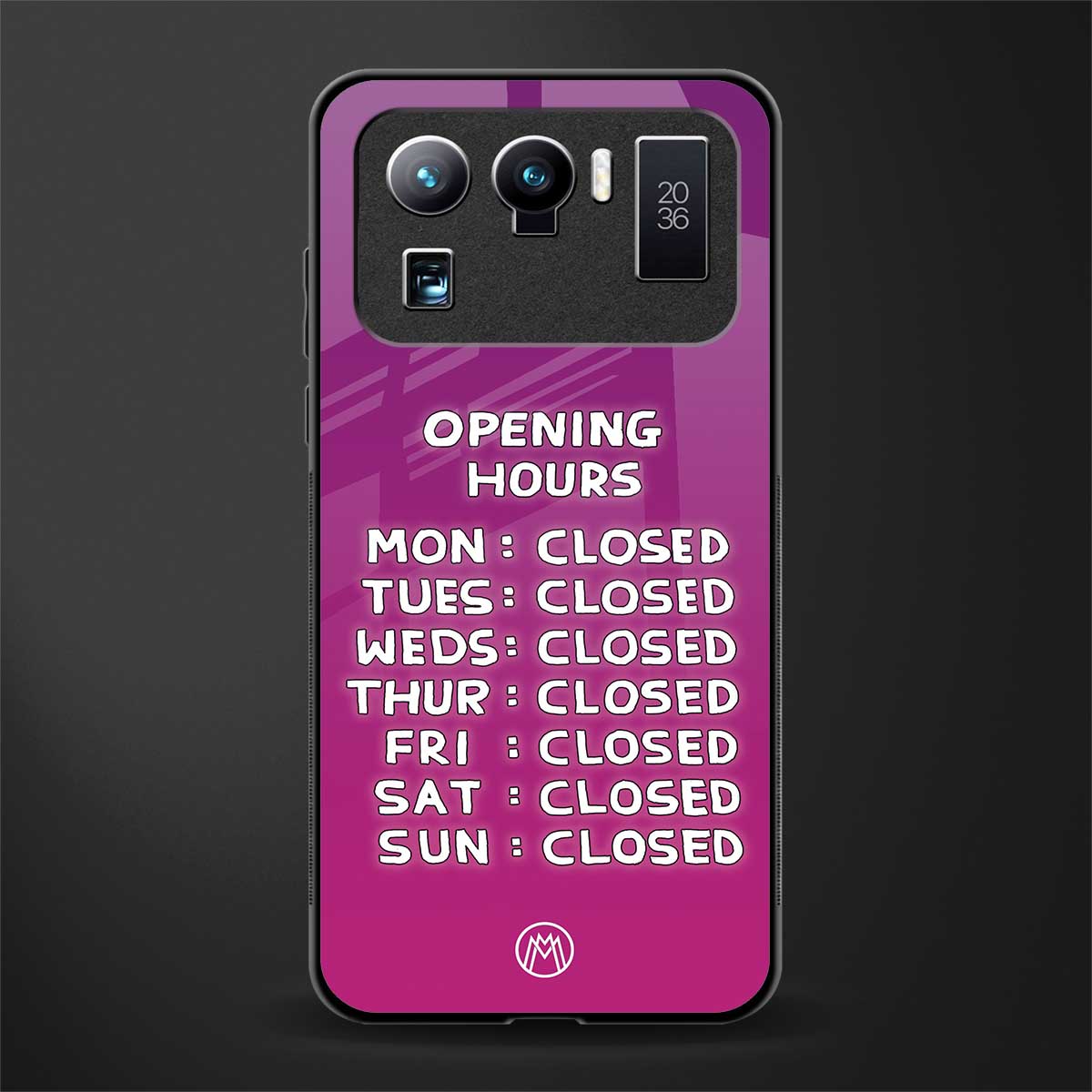 opening hours pink edition glass case for mi 11 ultra 5g image