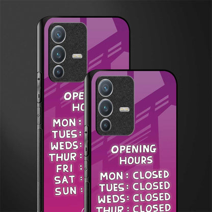 opening hours pink edition glass case for vivo v23 pro 5g image-2