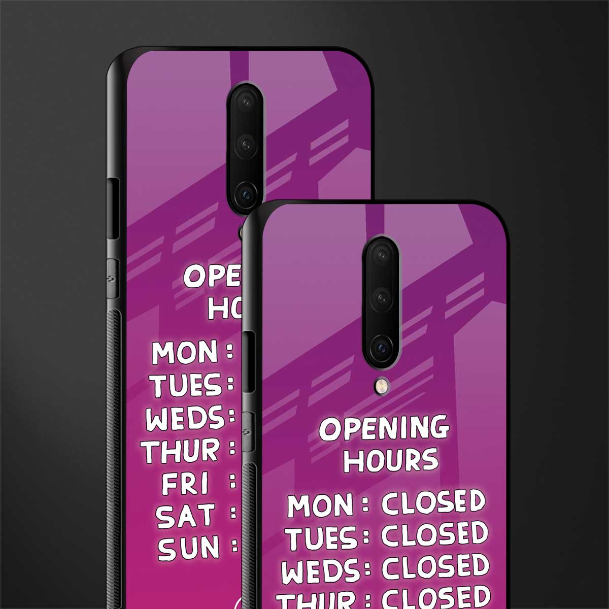 opening hours pink edition glass case for oneplus 7 pro image-2