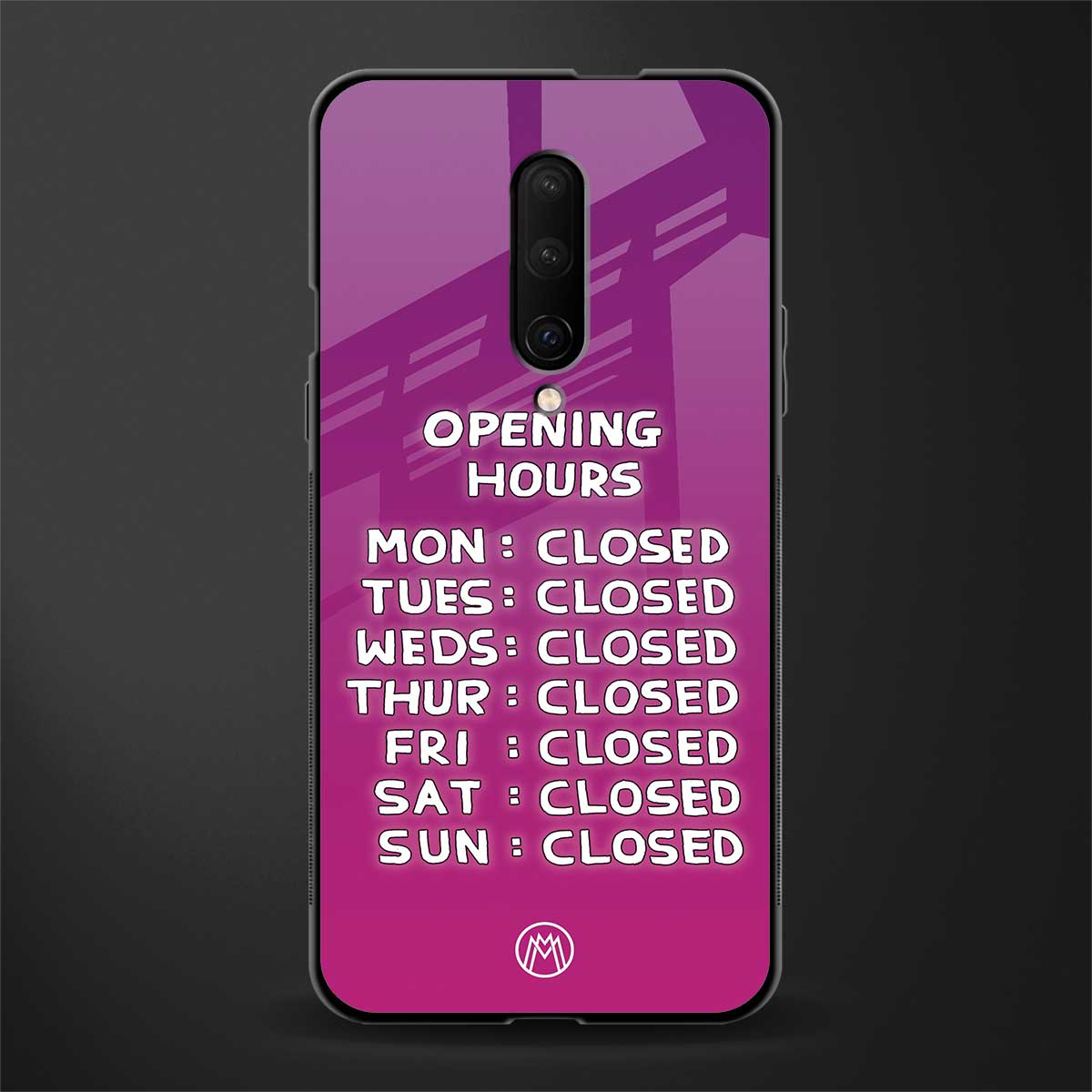 opening hours pink edition glass case for oneplus 7 pro image