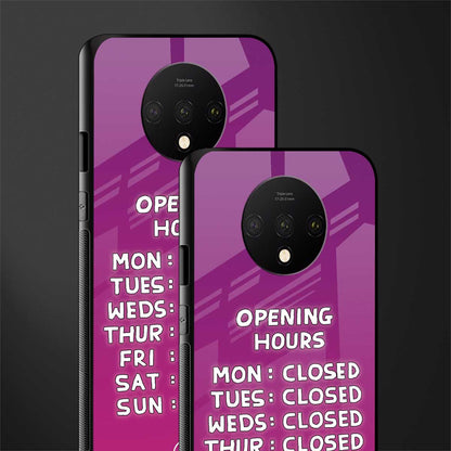 opening hours pink edition glass case for oneplus 7t image-2