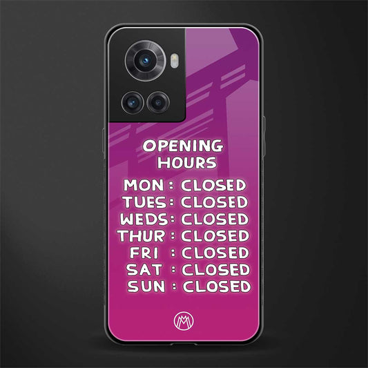 opening hours pink edition back phone cover | glass case for oneplus 10r 5g