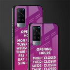 opening hours pink edition glass case for vivo x60 image-2