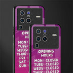 opening hours pink edition glass case for vivo x80 pro 5g image-2