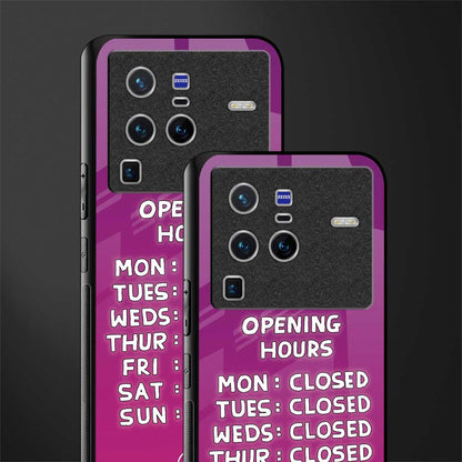 opening hours pink edition glass case for vivo x80 pro 5g image-2