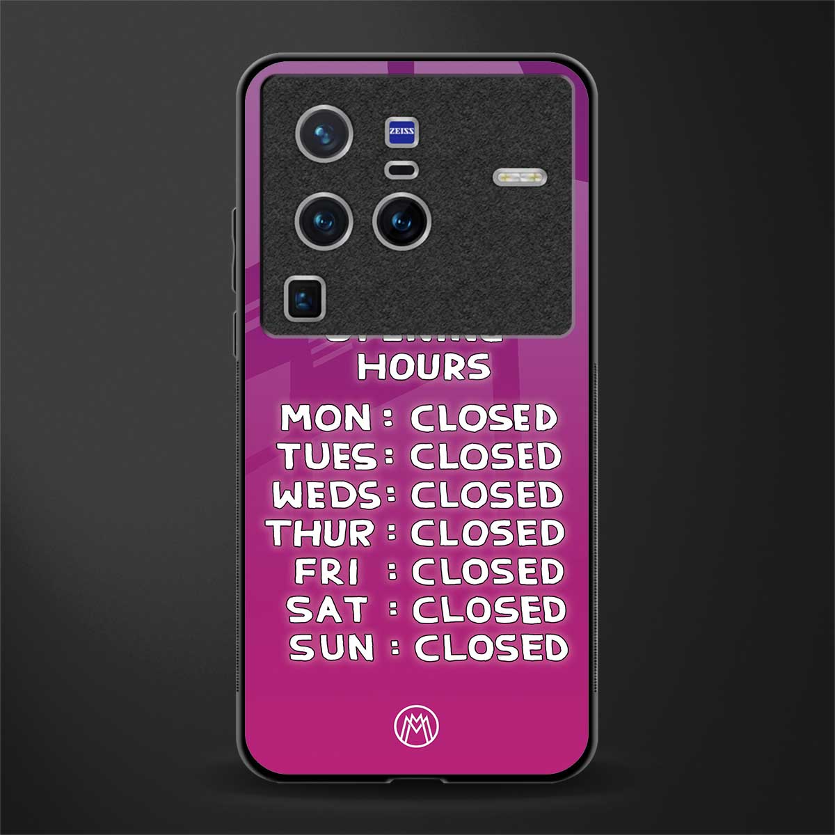 opening hours pink edition glass case for vivo x80 pro 5g image